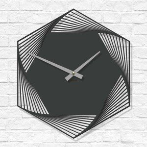 Moderné hodiny na stenu - Elegance, Antracitovo-šedá