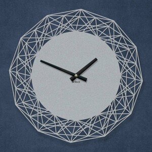 Luxusné hodiny do obývačky - Linea, Strieborná
