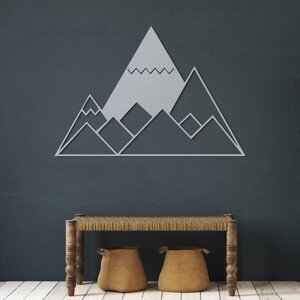 Obraz na stenu - Geometrické hory, Strieborná