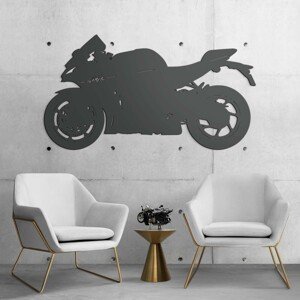 Drevený obraz motorky - Kawasaki Ninja ZX-10R, Antracitovo-šedá