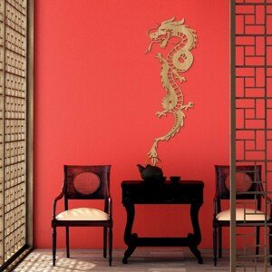 Drevený obraz - Čínsky drak, Dub zlatý