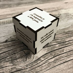 Drevená dekorácia do bytu - Motivačná kocka s citátmi