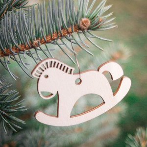 Ozdoba na vianočný stromček - húpací koník
