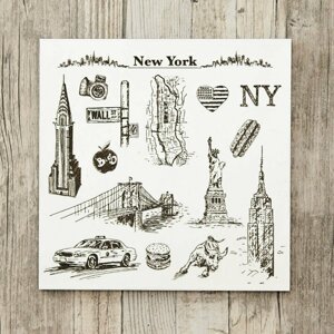 3d drevený obraz na stenu - New York