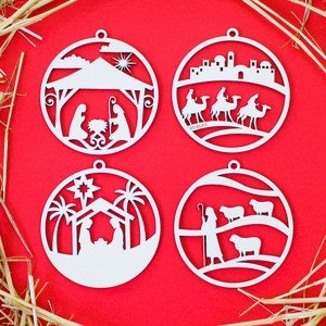 Vianočné gule Betlehem - Set (4ks)