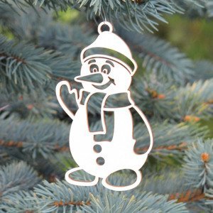 Snehuliak - Vianočná dekorácia na stromček