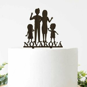 Figúrky na tortu - Rodina aj s vlastným textom