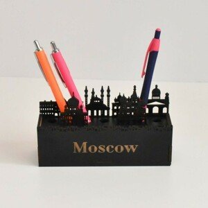Drevený stojan na perá - Moskva