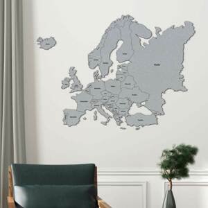 Mapa Európy na stenu s názvami štátov