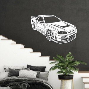 Drevený obraz auta - Nissan GT-R Skyline