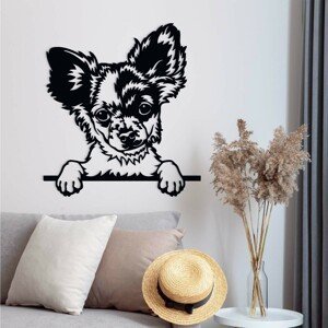 Drevený obraz psa na stenu - Čivava