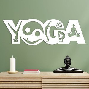 Drevený nápis na stenu - Yoga
