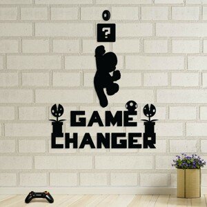 Nápis na stenu - Game Changer a Super Mário