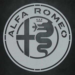 Drevené logo na stenu - Alfa Romeo
