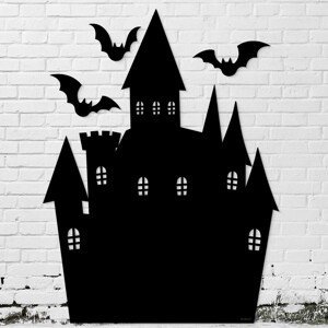 Halloweenská dekorácia na stenu - Strašidelný hrad