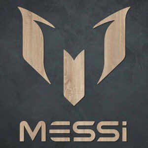 Drevené logo futbalistu - Messi