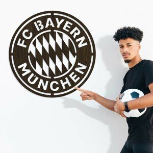 Drevené logo klubu - FC Bayern Munchen