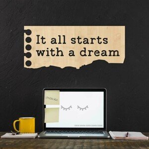 Motivačná tabuľka pre deti - It all starts with a dream