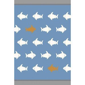 Detský koberec Agnella Soft Sharks Azure Lazur