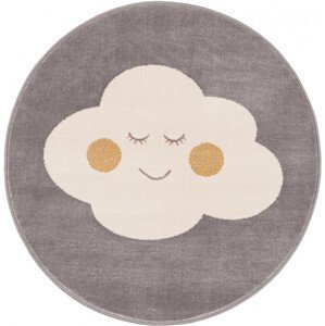 Detský koberec Agnella Soft Cloud sivý / popolový