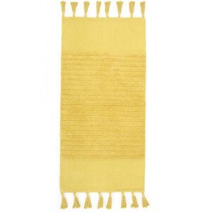Bavlnený koberček Kilim so strapcami žltý