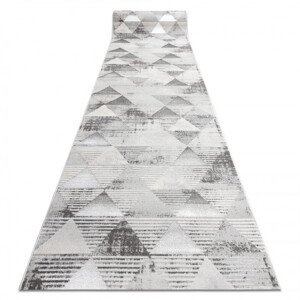Behúň LIRA E1627 Trojuholníky geometrický, štrukturálny, glamour - sivý
