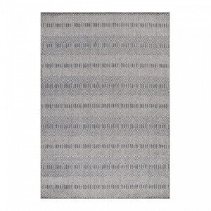 Šnúrkový koberec Aruba geometria, sivý