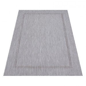 Šnúrkový koberec Relax ramka strieborný