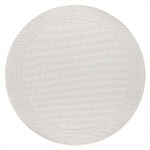 Šnúrkový koberec SIZAL TIMO 5979 kruh, biely
