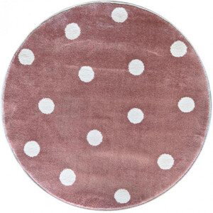 Detský koberec FD Soft Klytia ružový kruh