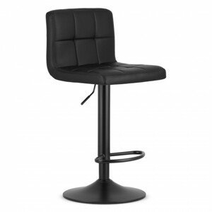 Barová stolička PROT ekokoža -  čierna (noha čierna)