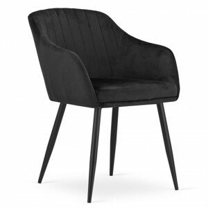 Jedálenská stolička DAXO zamat - čierna