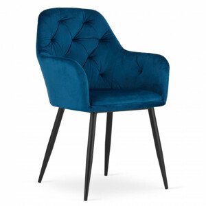 Jedálenská stolička DAKAR zamat - modrá