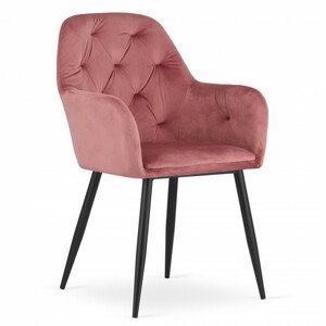 Jedálenská stolička DAKAR zamat - ružová
