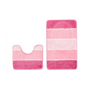 Sada kúpeľňových koberčekov MULTI B5019 list ružový