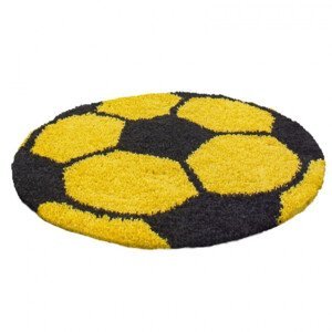 Detský koberec Fun loptička kruh, žltý