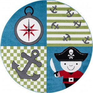 Detský koberec Kids Pirát viacfarebný - kruh