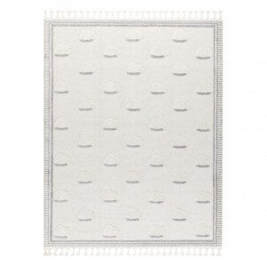Detský koberec YOYO GD62 biely / sivý, mraky