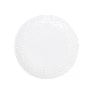 Dezertný tanier SYLIA biely s ornamentom SS23 844015
