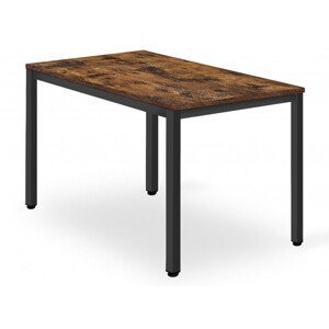 Jedálenský stôl TESSA rustikálny s čiernymi nohami
