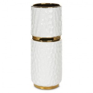 Váza ETNA 01 biela / zlatá
