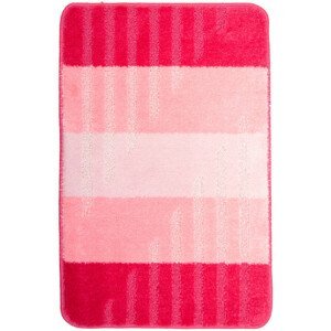 Kúpeľňový koberček VIC ružový, pruhy