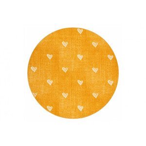 Koberec HEARTS kruh Jeans - pomaranč