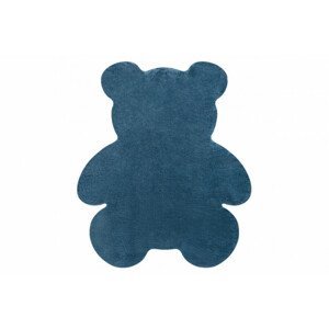 Koberec protišmykový SHAPE 3146 Medveď Shaggy - modrý plyš