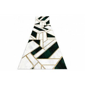 Behúň EMERALD exkluzívny 1015 glamour, marmur, geometrický zelený/zlatý