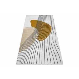 Koberec SPRINGS 905 Abstrakcia - štrukturálny slonia kosť / žltý
