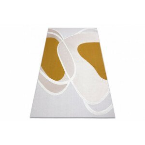 Koberec SPRINGS 910 Abstrakcia - štrukturálny béžový /žltý