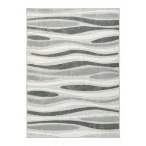 Šnúrkový koberec Stella D408A sivý / strieborný / krémový