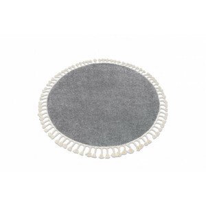 Koberec BERBER 9000 kruh sivý svetlý fredzle berber marokański shaggy