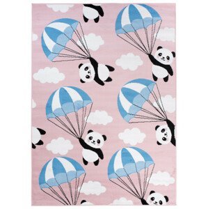 Detský koberec PINKY DE76A Panda Balón ružový